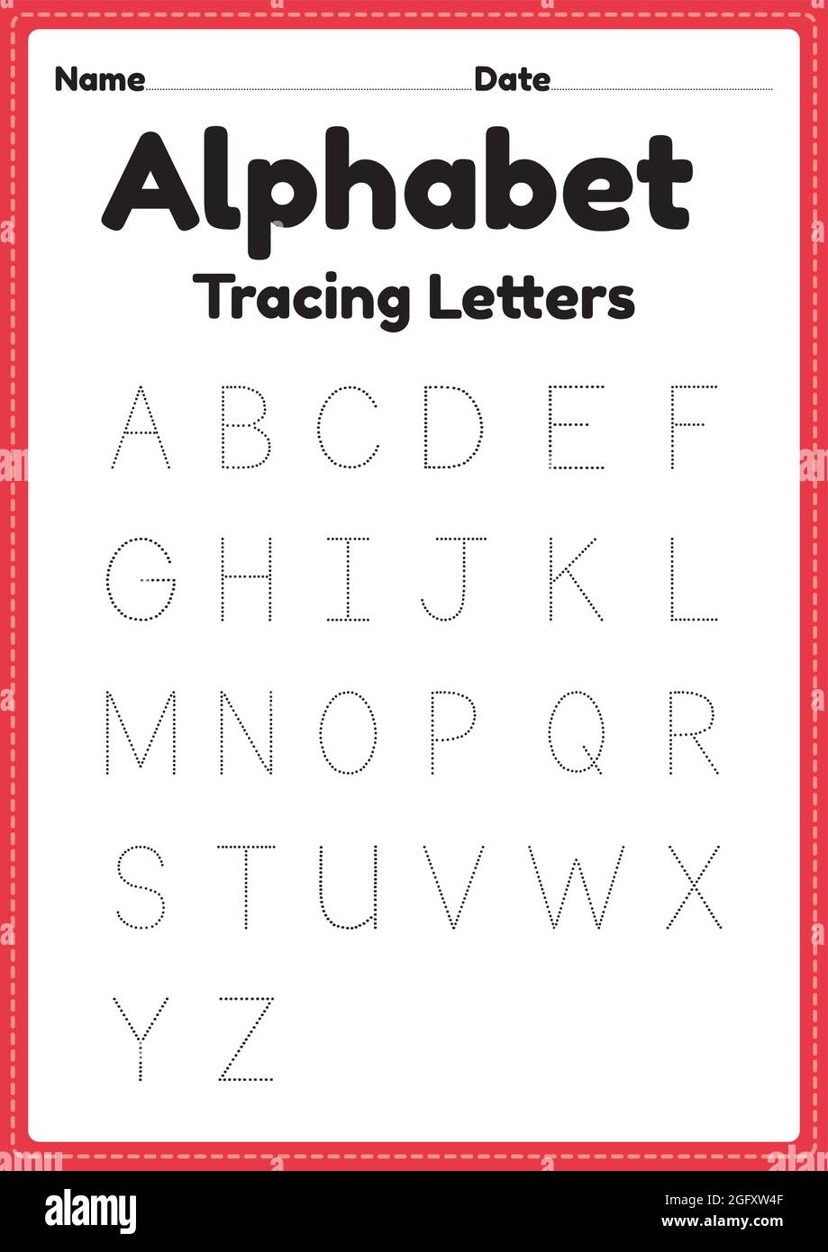 Tracing Alphabet Hi Res Stock Photography And Images Alamy