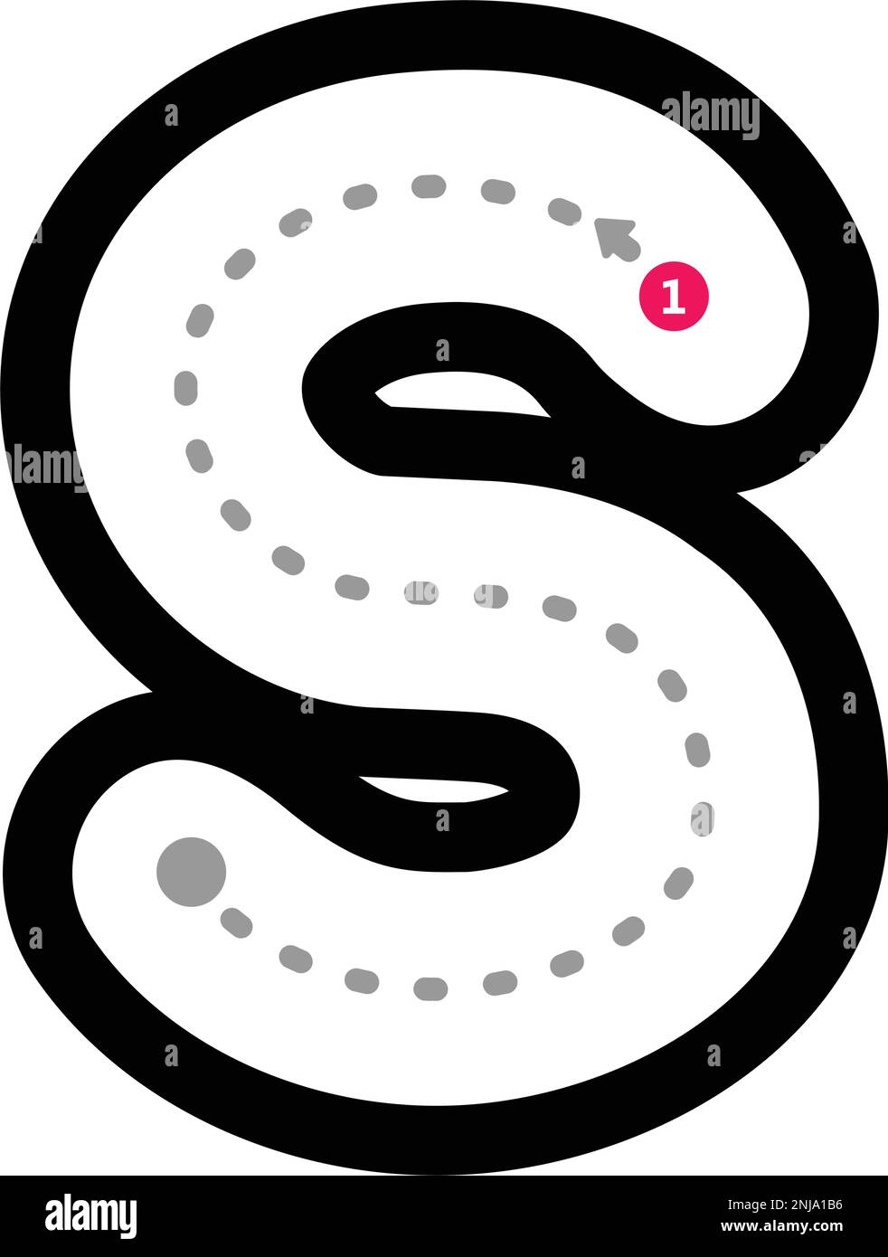 Tracing Alphabet Letter S Lowercase Prewriting Dotted Line Element For Kindergarten And Preschool Kids Worksheet For Handwriting Practice Activity Stock Vector Image Art Alamy