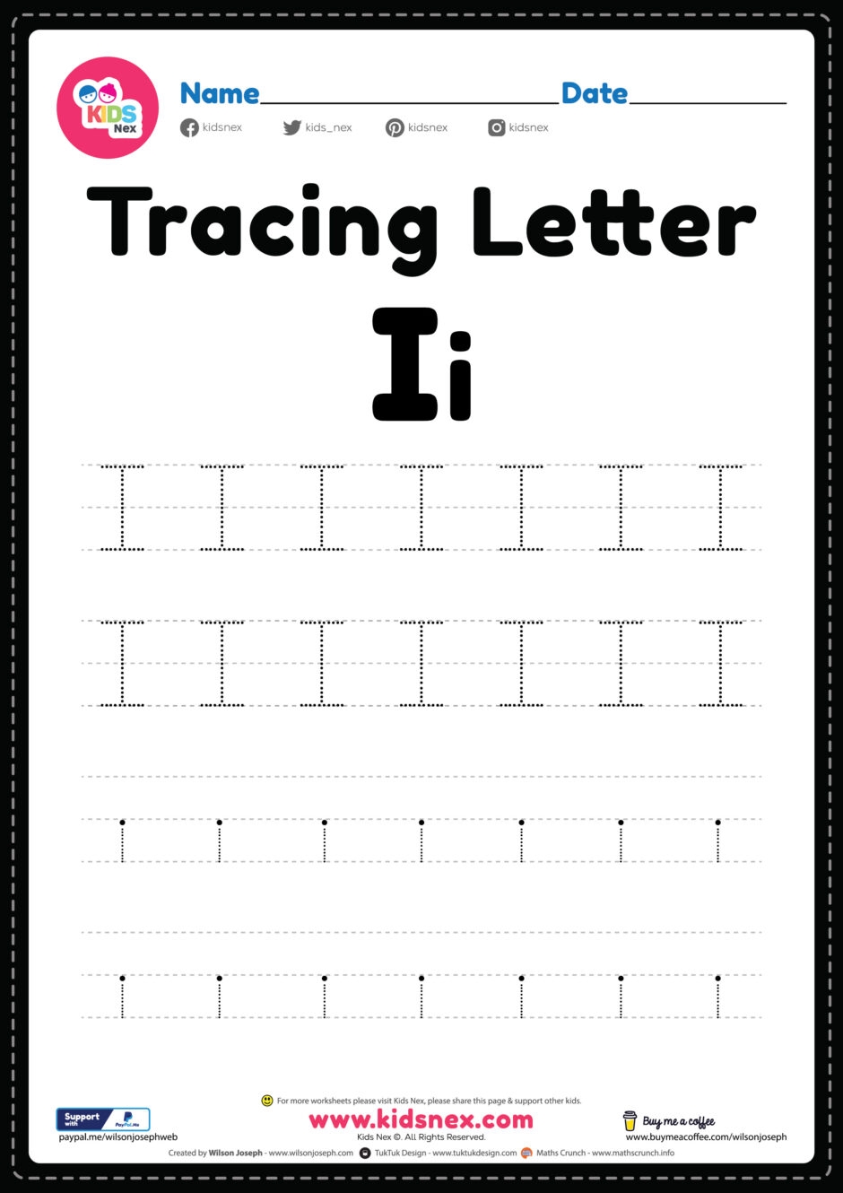 Free Printable Letter I Worksheets Perfect For Kindergarten Worksheets Library