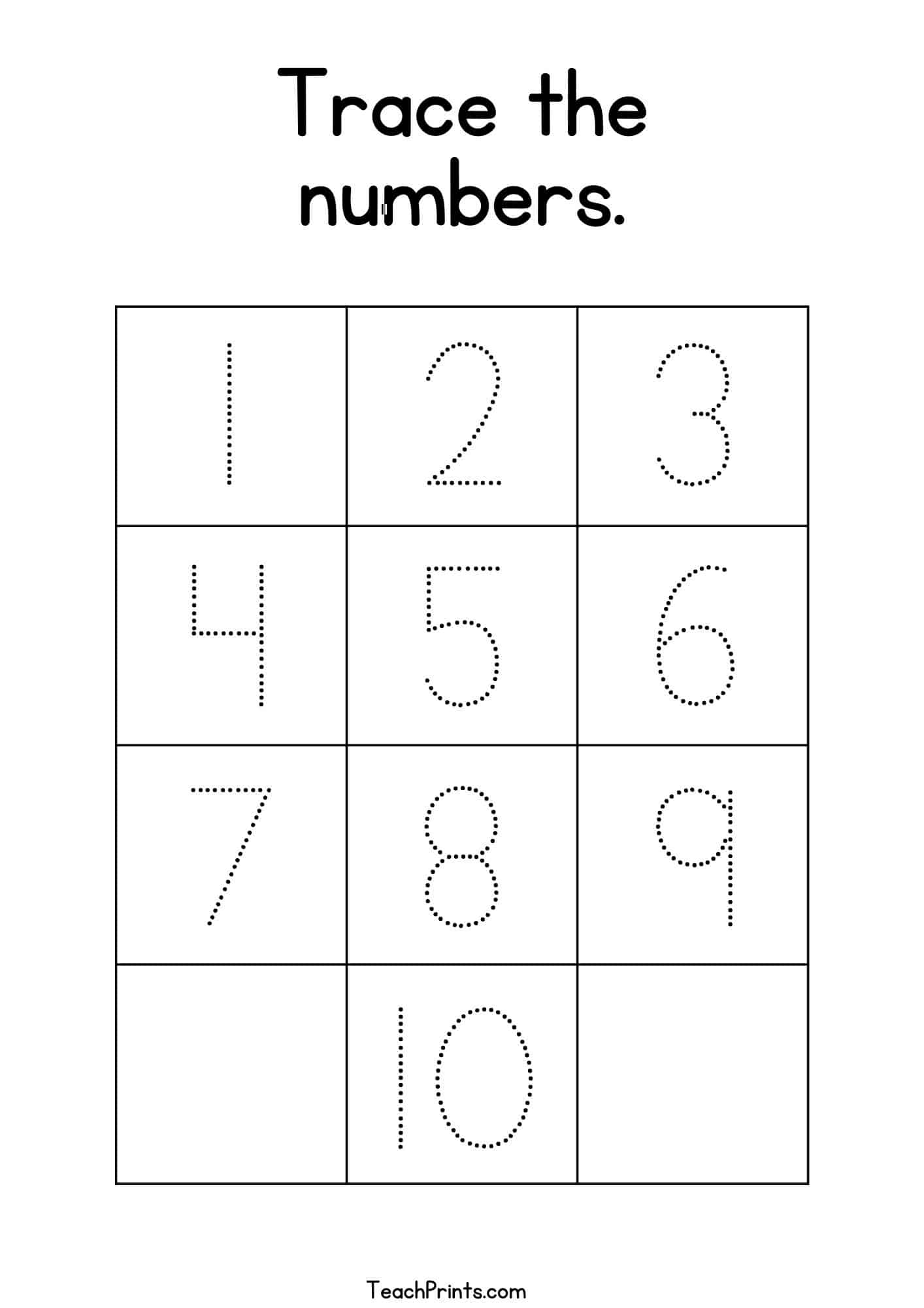 Tracing Numbers 1 10 Nature Inspired Learning