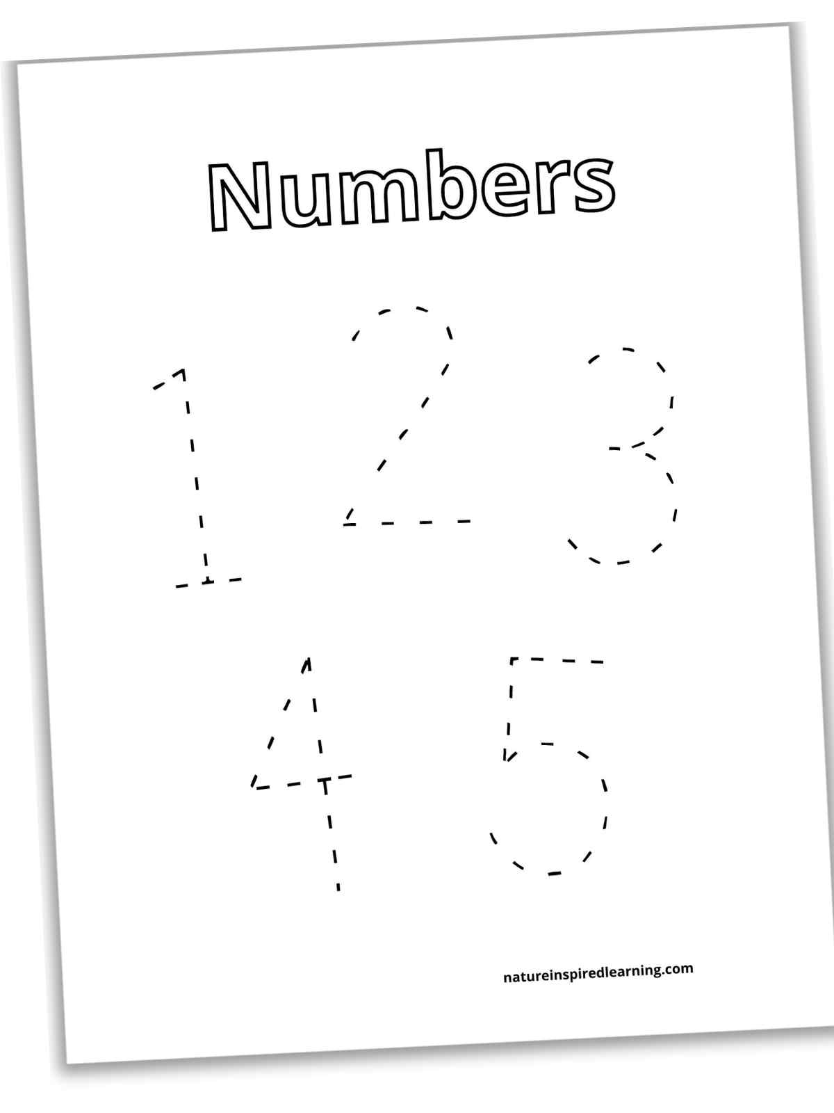 Tracing Numbers 1 5 Nature Inspired Learning Tracing Numbers 1 5 Number Tracing Worksheets Numbers 1 5 Made By Teachers