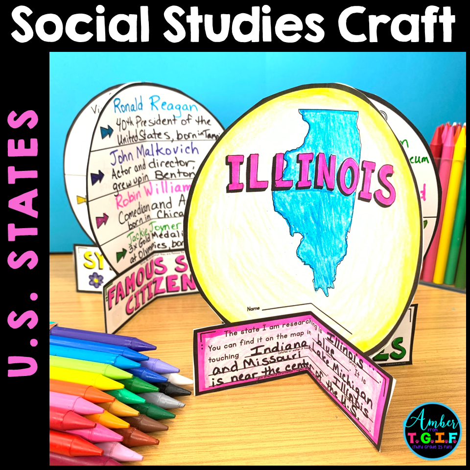 US States Research Social Studies Craft Project Made By Teachers
