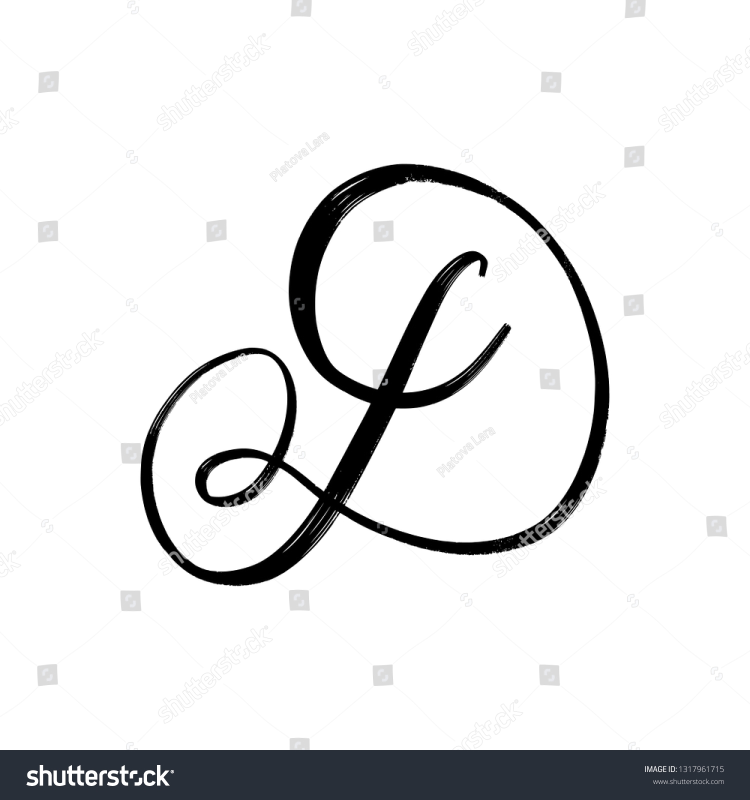 Vector Letter D Hand Lettering Logo Stock Vector Royalty Free 1317961715 Shutterstock
