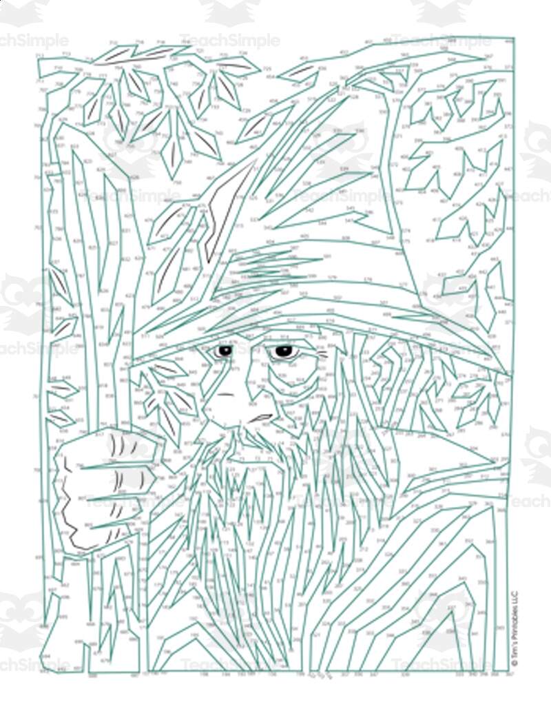 Wizard Extreme Difficulty Dot To Dot Connect The Dots By Teach Simple