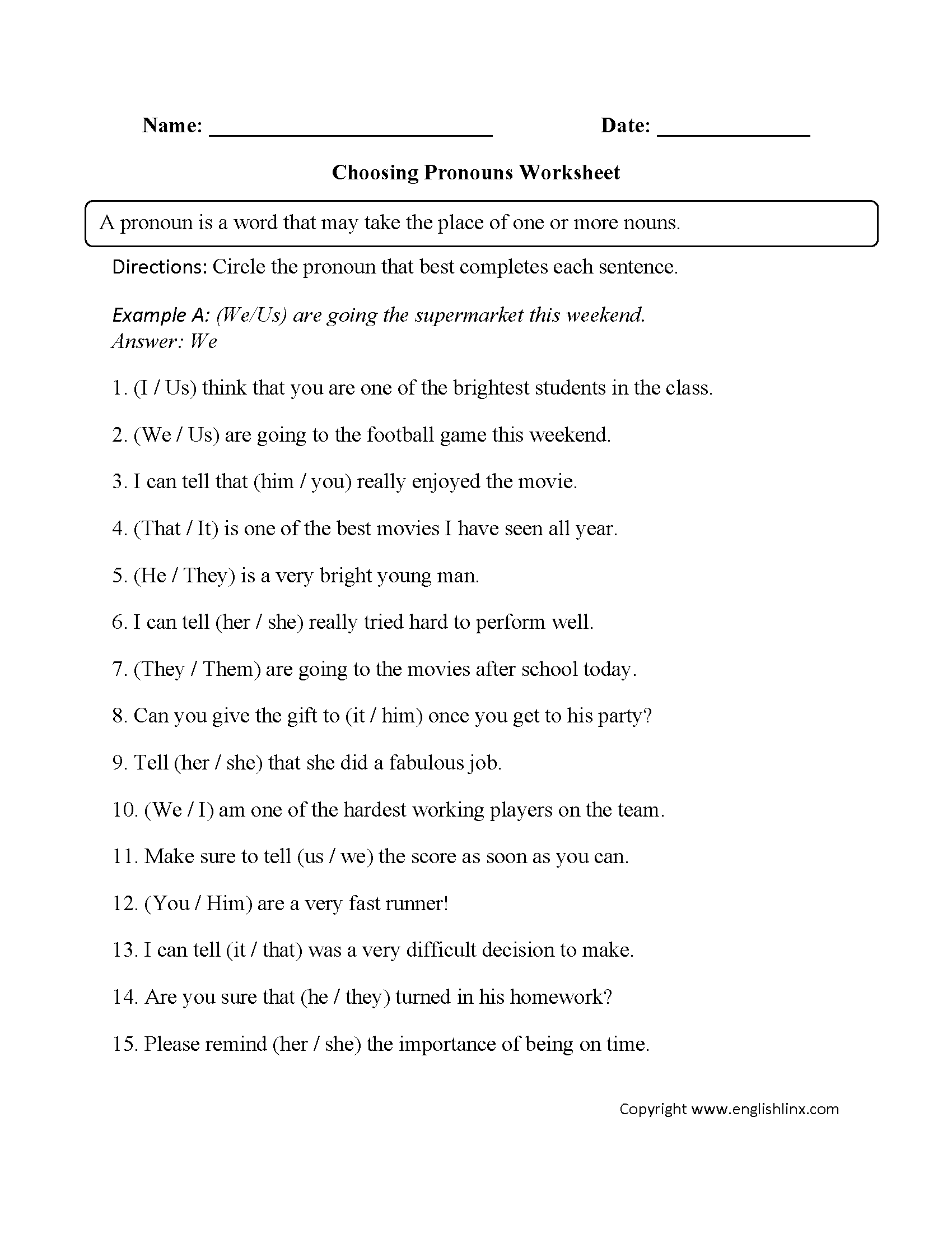 Printable Grade 4 Easter Pronoun Antecedent Agreement Worksheets Download