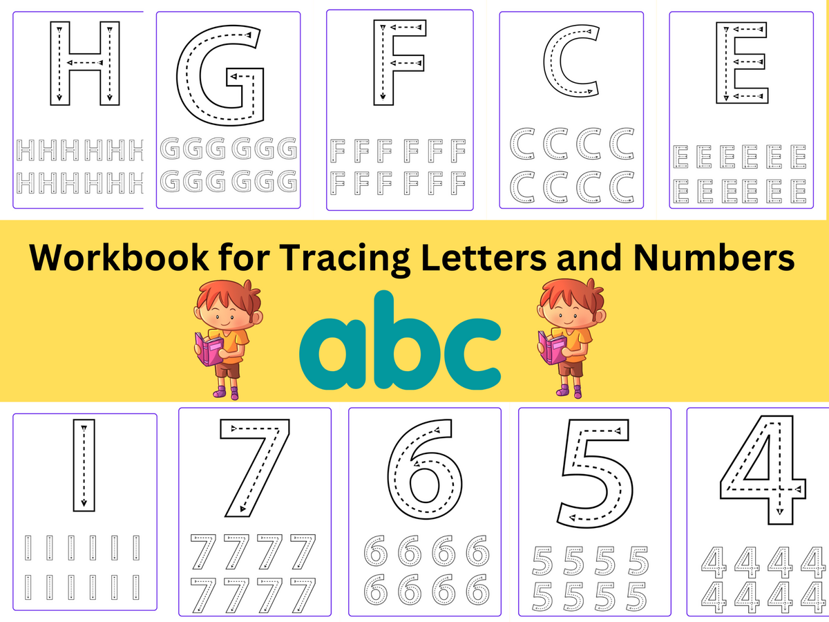 Workbook For Tracing Letters And Numbers Made By Teachers